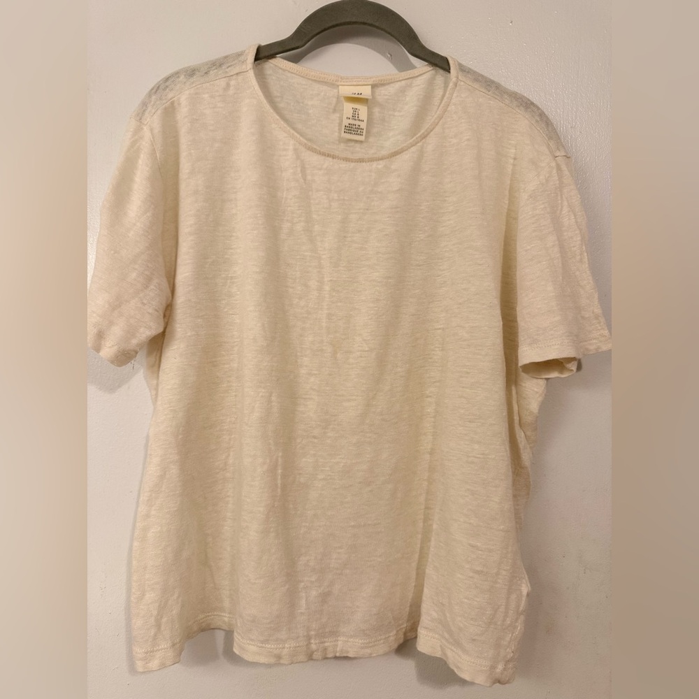 H&M Cream Linen Tee